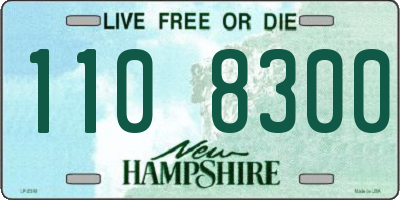 NH license plate 1108300