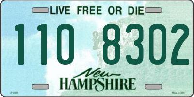 NH license plate 1108302