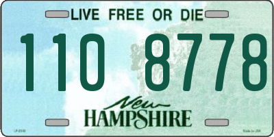NH license plate 1108778