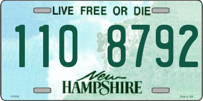 NH license plate 1108792