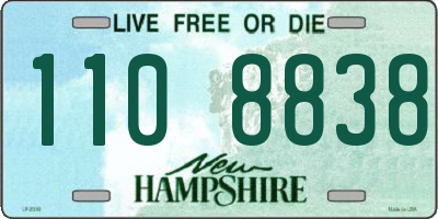 NH license plate 1108838