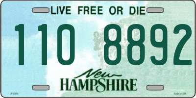 NH license plate 1108892