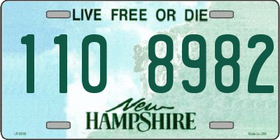 NH license plate 1108982