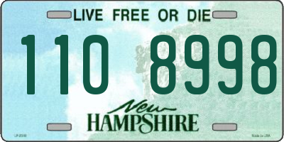 NH license plate 1108998