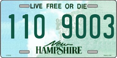 NH license plate 1109003