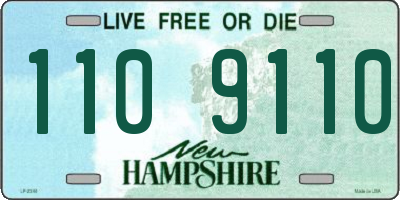 NH license plate 1109110