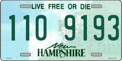 NH license plate 1109193