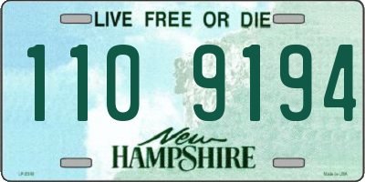 NH license plate 1109194