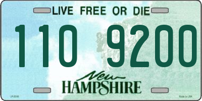 NH license plate 1109200