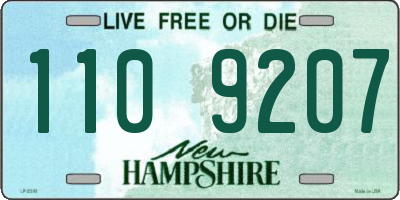 NH license plate 1109207
