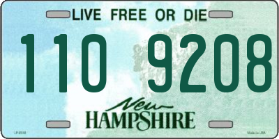 NH license plate 1109208