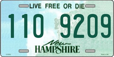 NH license plate 1109209