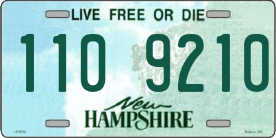 NH license plate 1109210