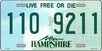NH license plate 1109211