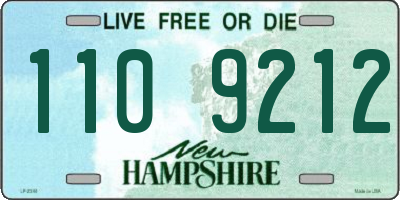 NH license plate 1109212