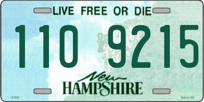 NH license plate 1109215