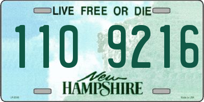 NH license plate 1109216