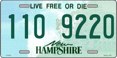 NH license plate 1109220