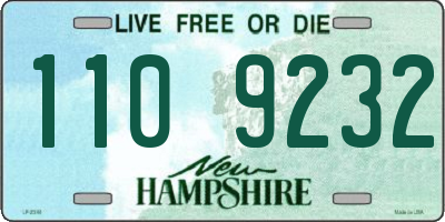 NH license plate 1109232