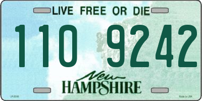 NH license plate 1109242