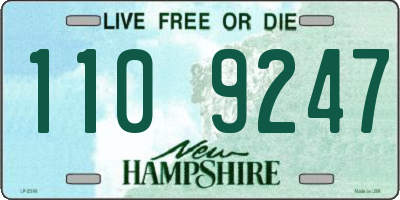 NH license plate 1109247