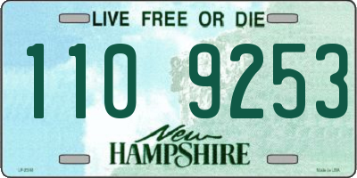 NH license plate 1109253