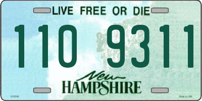NH license plate 1109311
