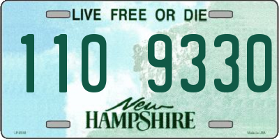 NH license plate 1109330
