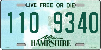 NH license plate 1109340