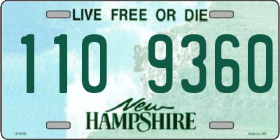 NH license plate 1109360