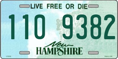 NH license plate 1109382