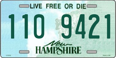 NH license plate 1109421