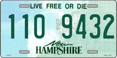 NH license plate 1109432