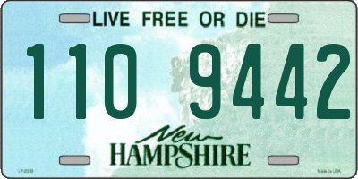 NH license plate 1109442