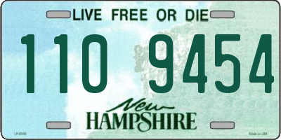 NH license plate 1109454