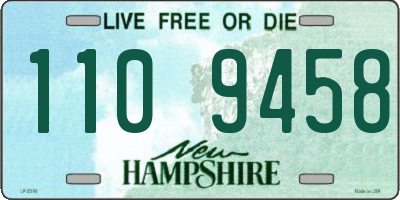 NH license plate 1109458