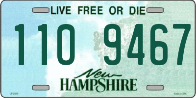 NH license plate 1109467