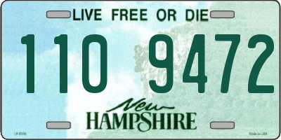 NH license plate 1109472