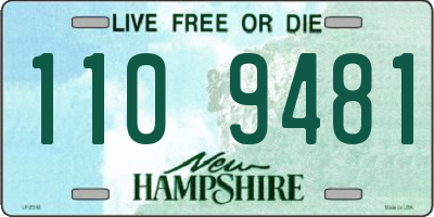NH license plate 1109481