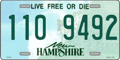 NH license plate 1109492