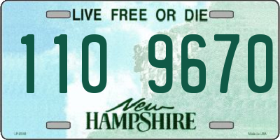 NH license plate 1109670