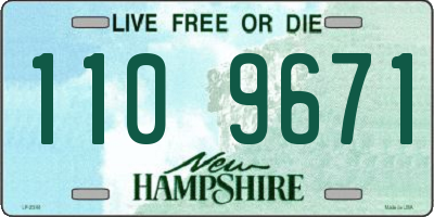 NH license plate 1109671
