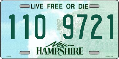 NH license plate 1109721