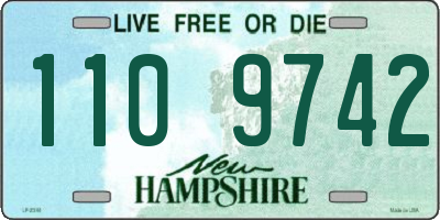 NH license plate 1109742