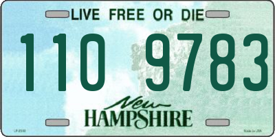 NH license plate 1109783