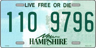 NH license plate 1109796