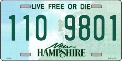 NH license plate 1109801