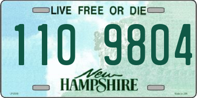 NH license plate 1109804