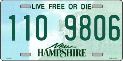 NH license plate 1109806