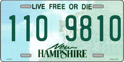NH license plate 1109810